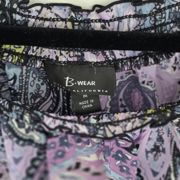 Bwear Paisley Blouse - Purple, Black, and Yellow - Picture 2 of 2